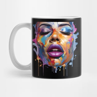 Colourful fun face design Mug